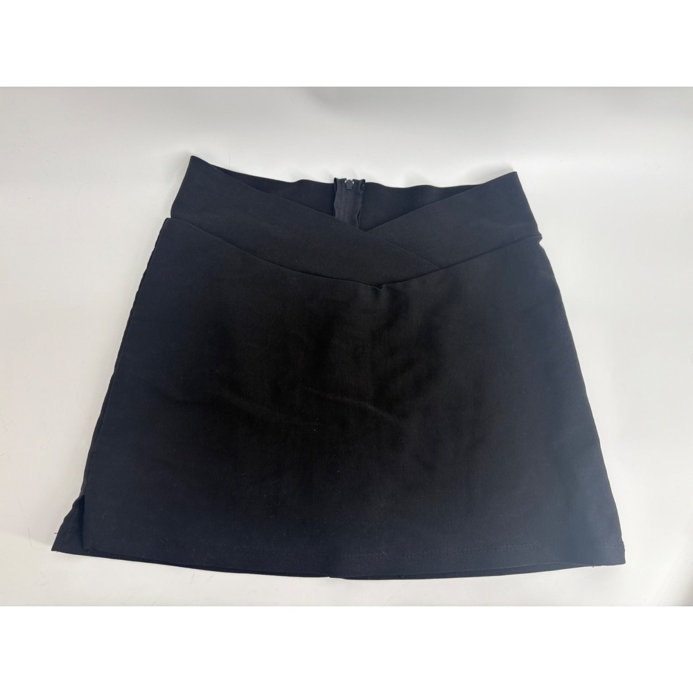 Gabi Hope Vintage Y2K Black Skort Crossover V-Waist Spandex Stretch Small